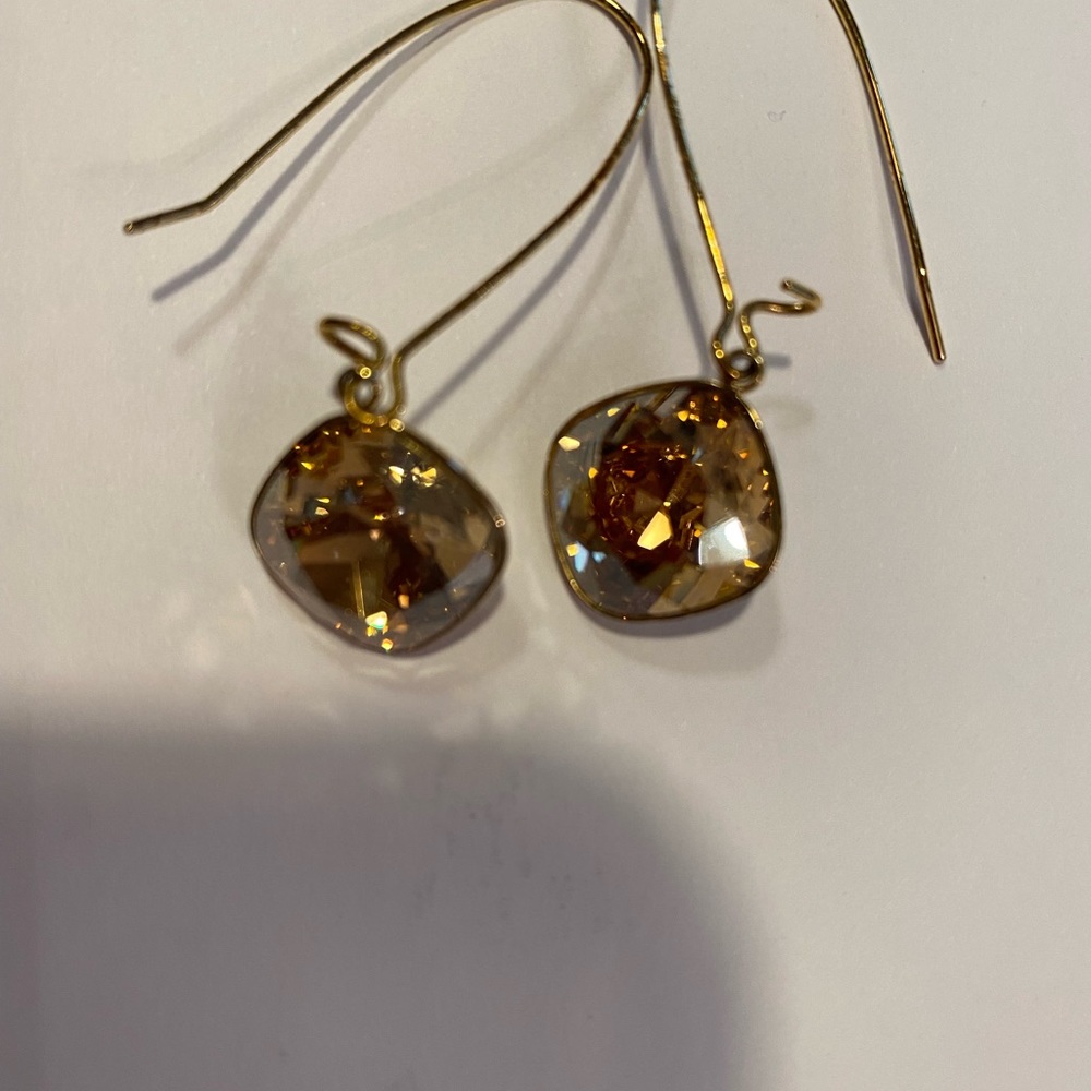 Swarovski drop crystal earrings